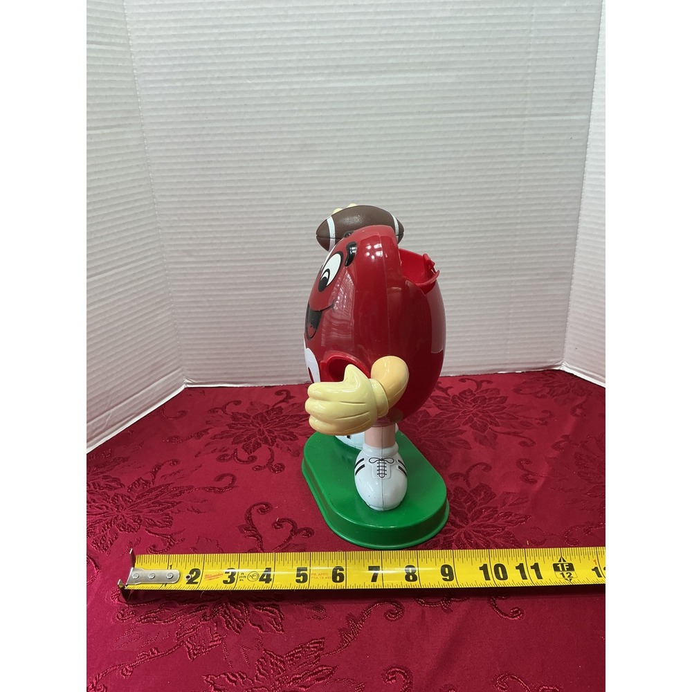Vintage M&M's Red Character Football Candy Dispenser Mars Inc Collectible 9" - Picture 4 of 5